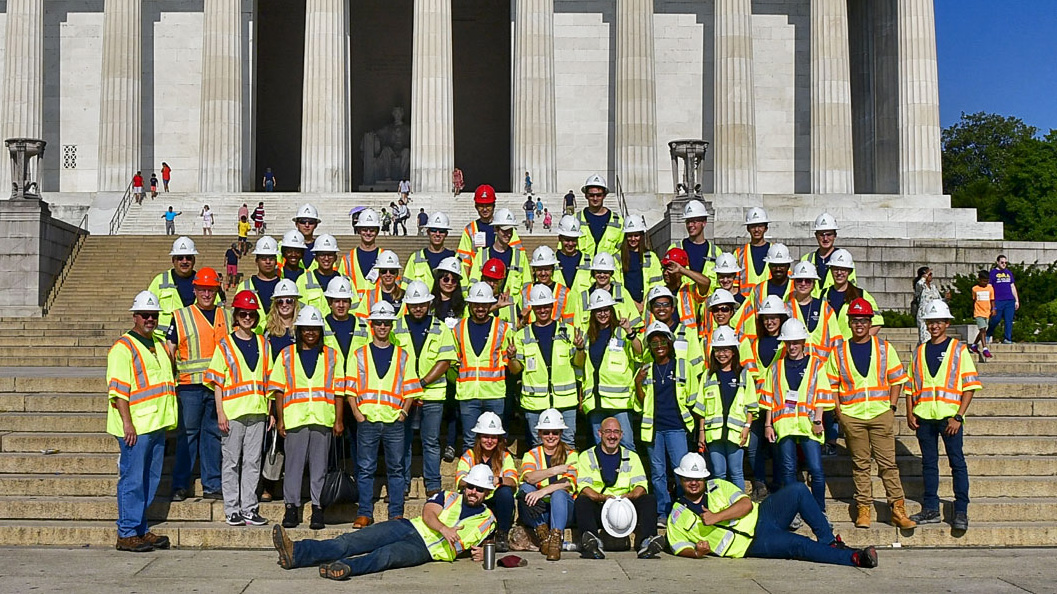 2019 CI Student Days Attendees at the Lincoln Memorial, Washington, DC.